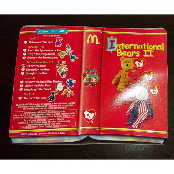 TY Beanie Babies McDonald's International Bears II Spangle Osito Germania - Picture 6 of 8